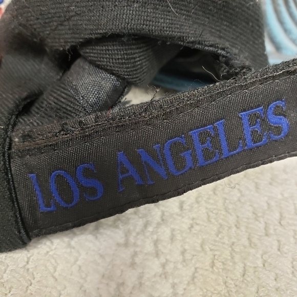 Sams Cap Baseball Hat Los Angeles Embroidered Black‎ Blue Baseball Flame - Picture 4 of 9